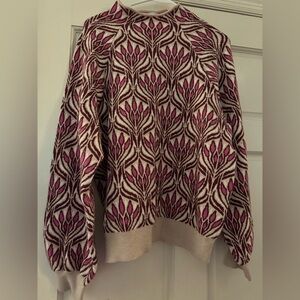 Anthropologie Mock Neck Sweater Raglan sleeve XL